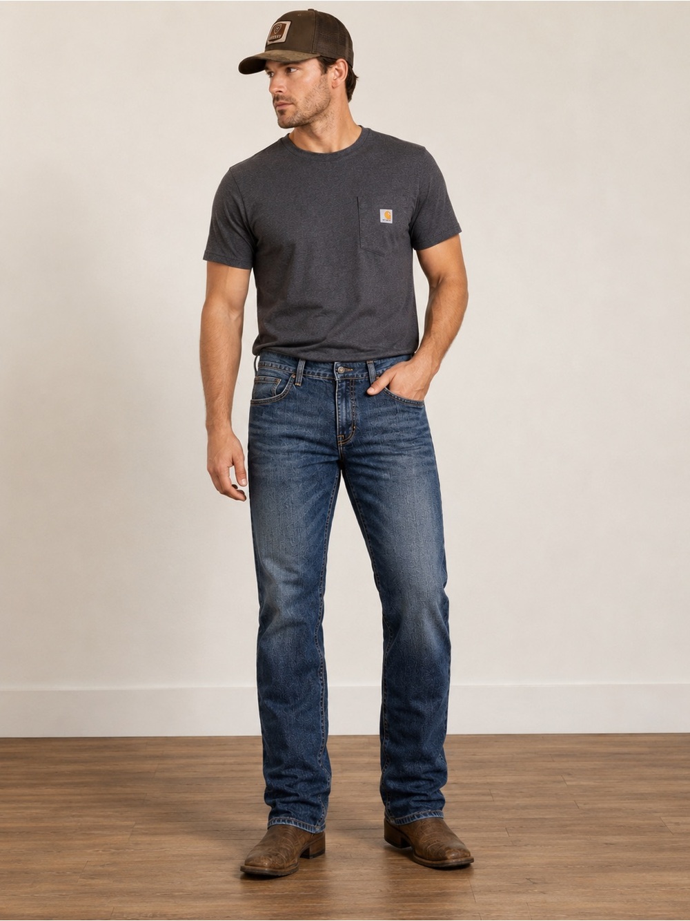 Ariat Men's Lookout Rock M5 Classic Blue Straight Jeans